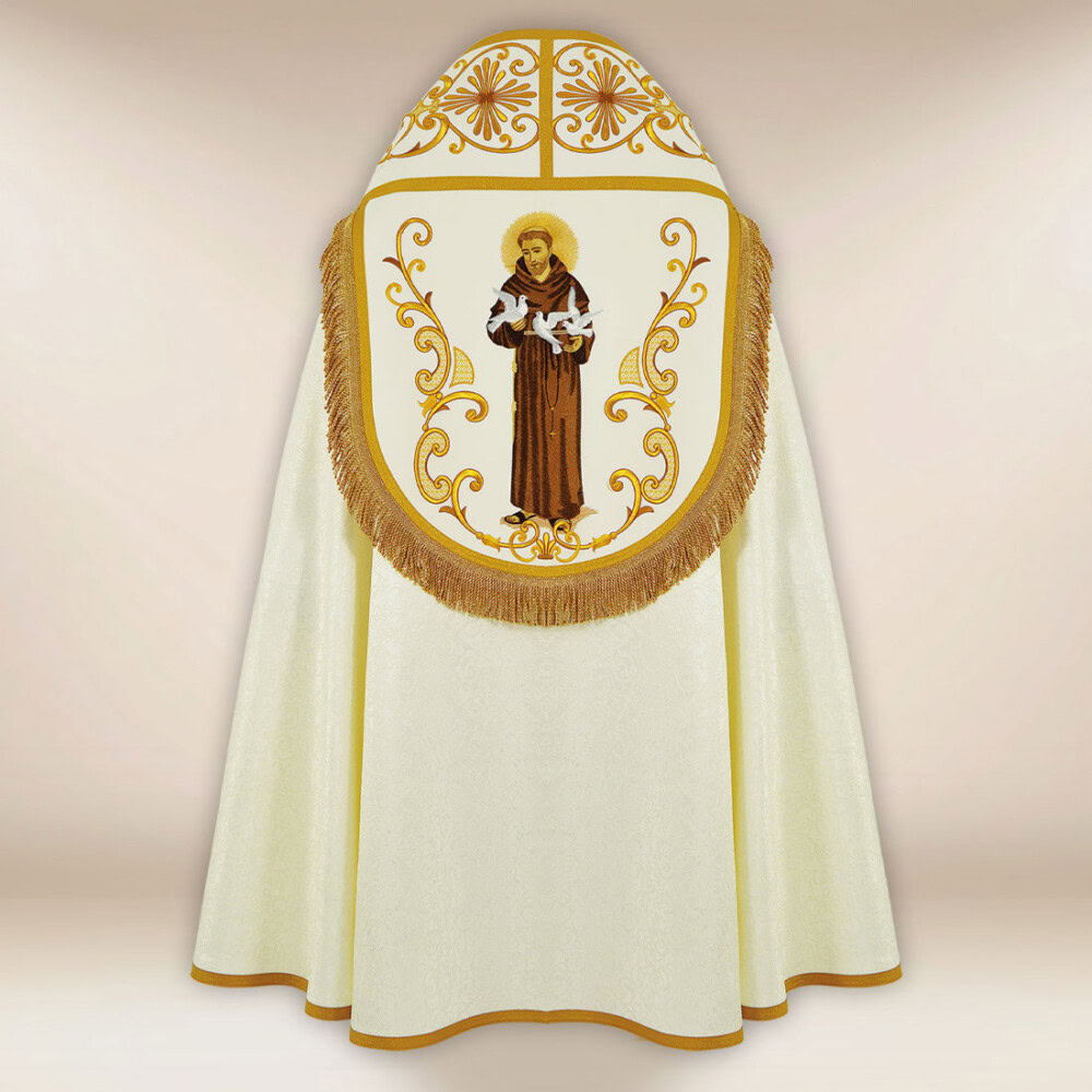 Kapa liturgiczna franciszkańska haftowana