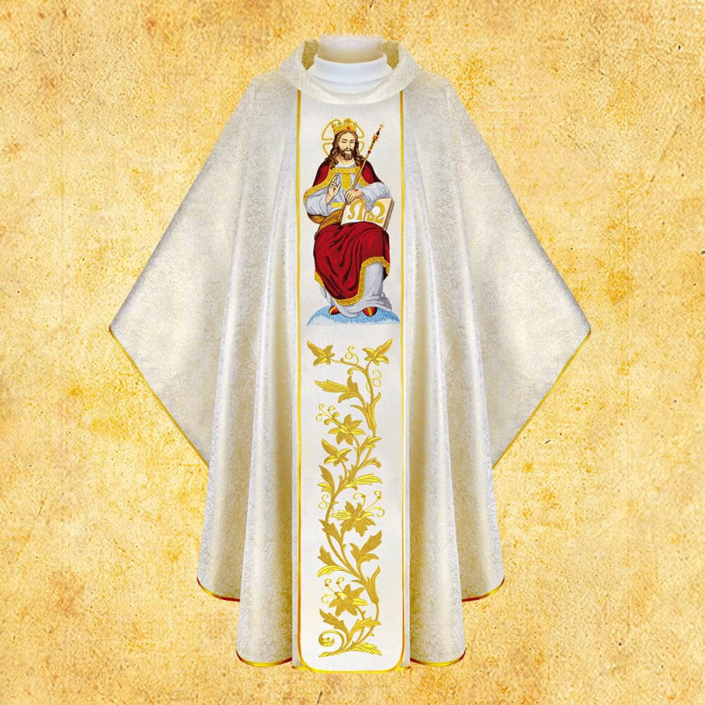 Casula bordada Cristo Rei