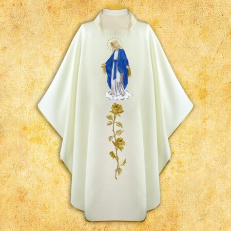 Casula bordada Mãe de Deus Imaculada