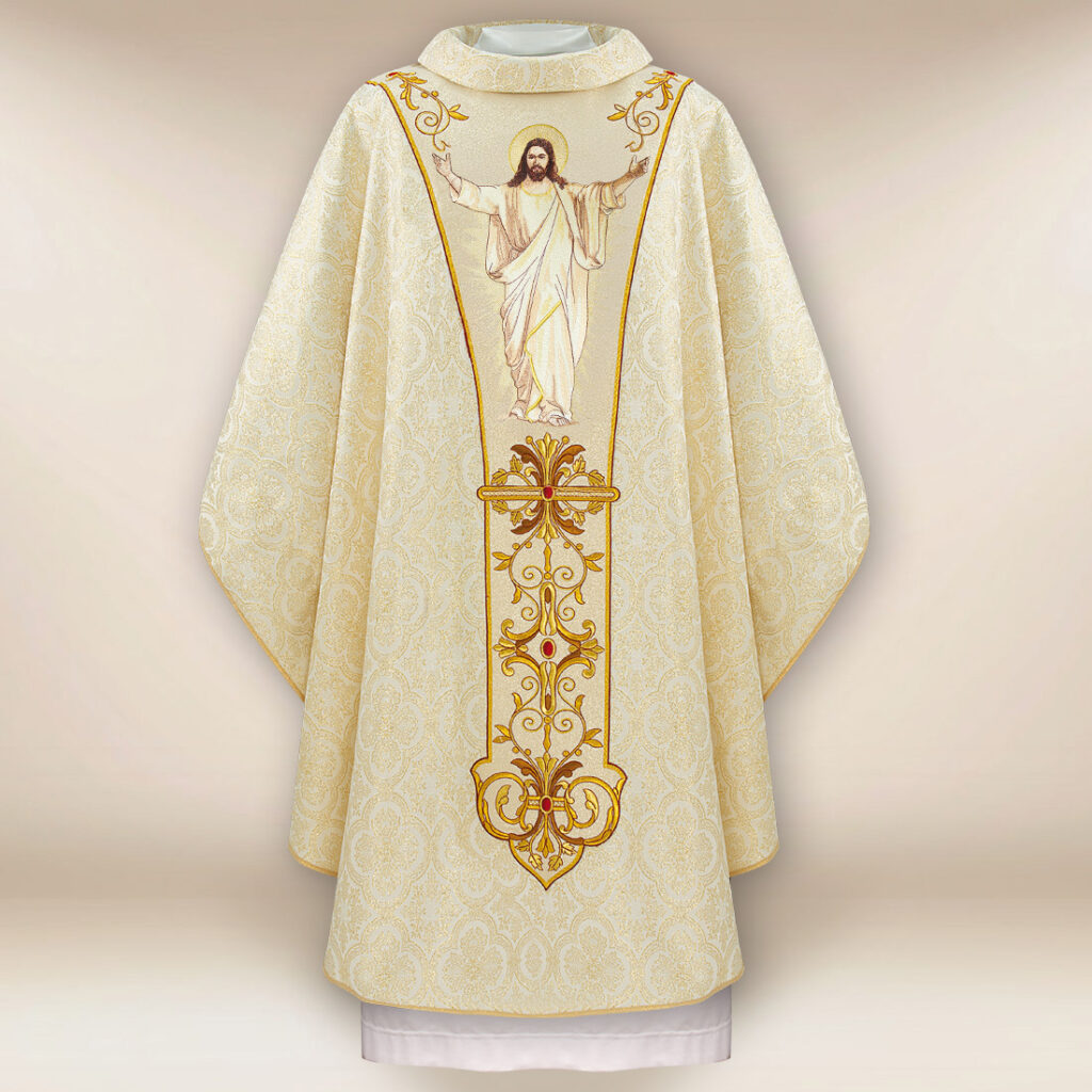 Casula bordada Jesus Ressuscitado