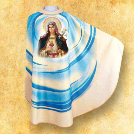 Casula com a imagem do Coração de Maria