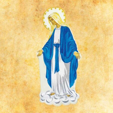Aplicação bordada Mãe de Deus Imaculada