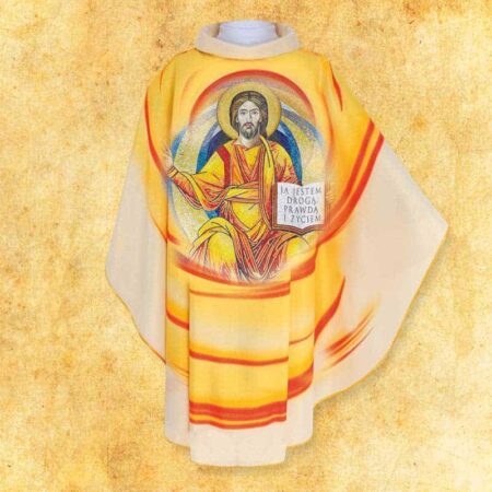 Casula com a imagem de Jesus Cristo