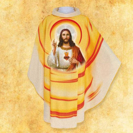 Casula com a imagem do Coração de Jesus
