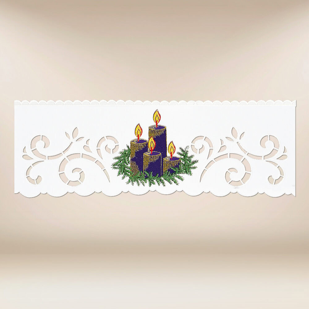 Renda bordada litúrgica adventual