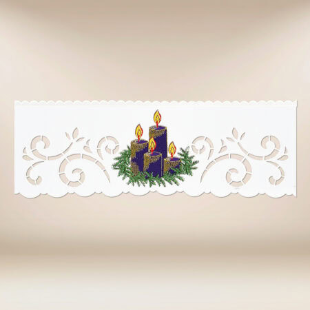 Renda bordada litúrgica adventual