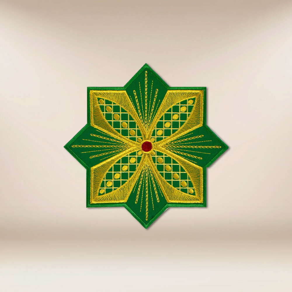 Aplicação bordada cruz