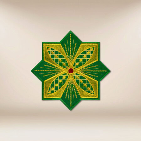 Aplicação bordada cruz