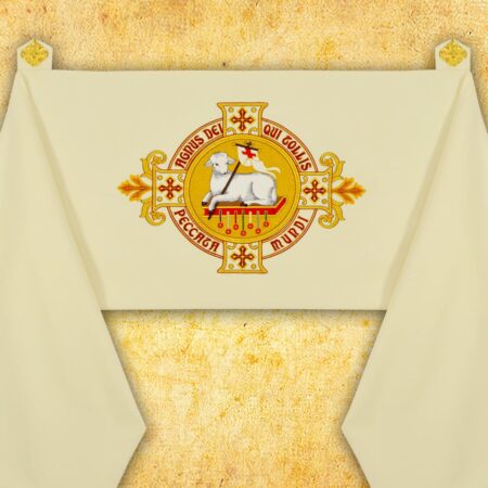 Véu Umeral Bordado Cordeiro de Deus