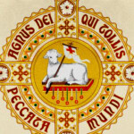 Estola bordada Cordeiro de Deus com símbolos litúrgicos tradicionais