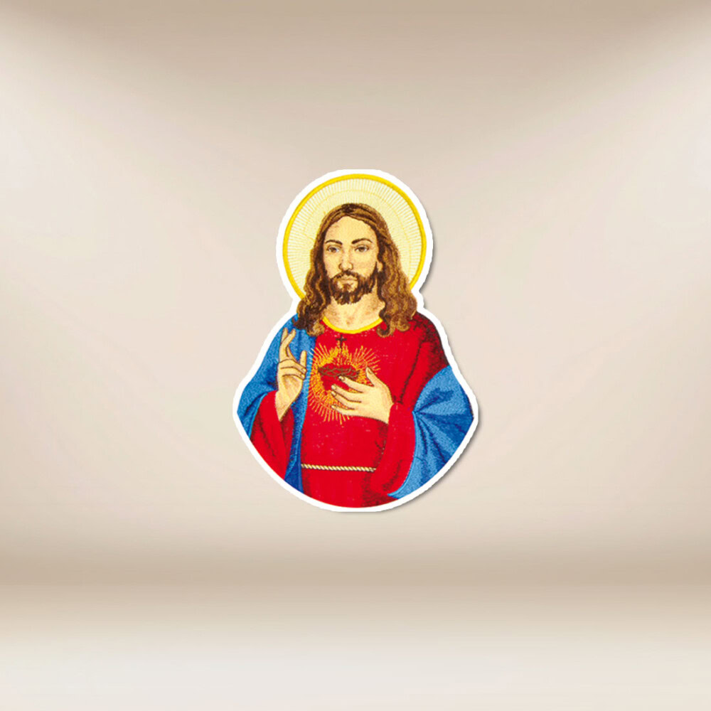 Aplicação Bordada "Coração de Jesus"