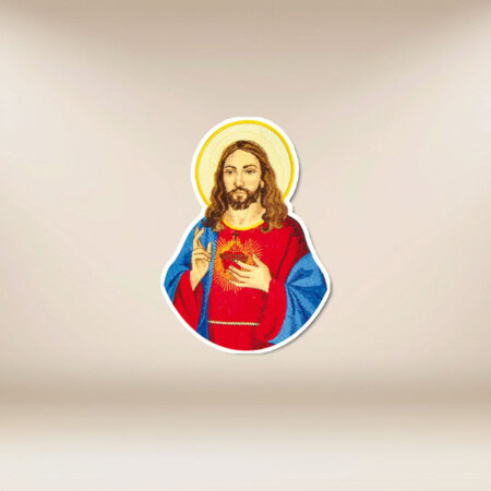 Aplicação Bordada "Coração de Jesus"
