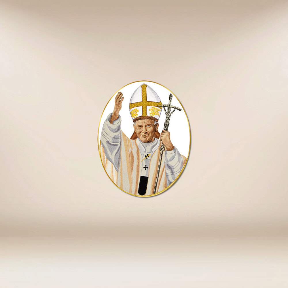 Aplicação bordada João Paulo II