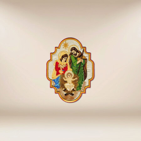 Aplicação bordada Sagrada Família