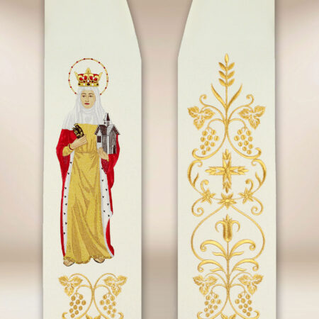 Estola bordada com a imagem de São Jadwiga
