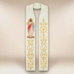 Estola bordada com a imagem de Jesus Misericordioso