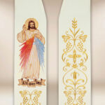Estola bordada com a imagem de Jesus Misericordioso