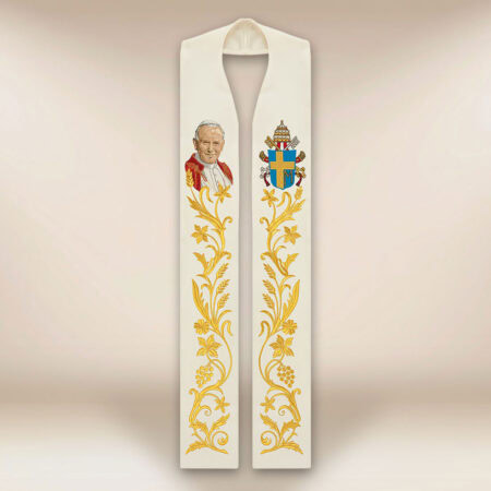 Estola bordada com a imagem de São João Paulo II