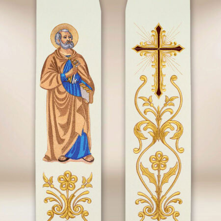 Estola bordada com a imagem de São Pedro
