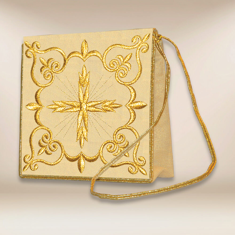 bolsa corporal bordada com a Cruz