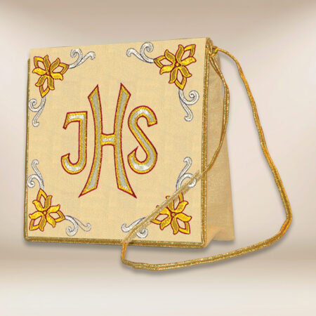 bolsa corporal bordada com o motivo IHS