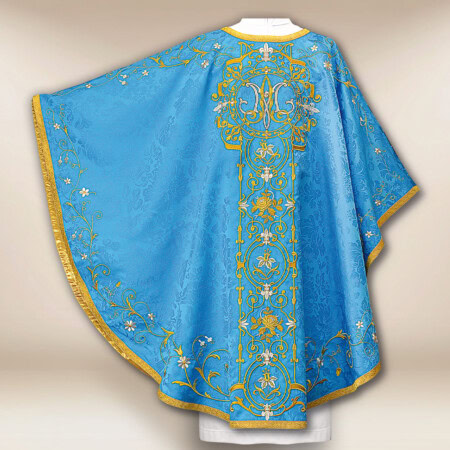 Casula bordada mariana azul