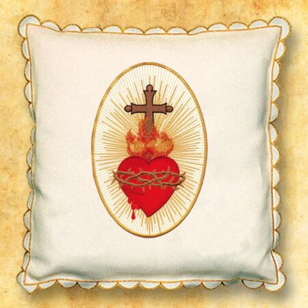 Almofada processional ecru Coração de Jesus