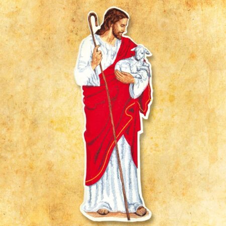 Aplicação bordada Jesus Bom Pastor