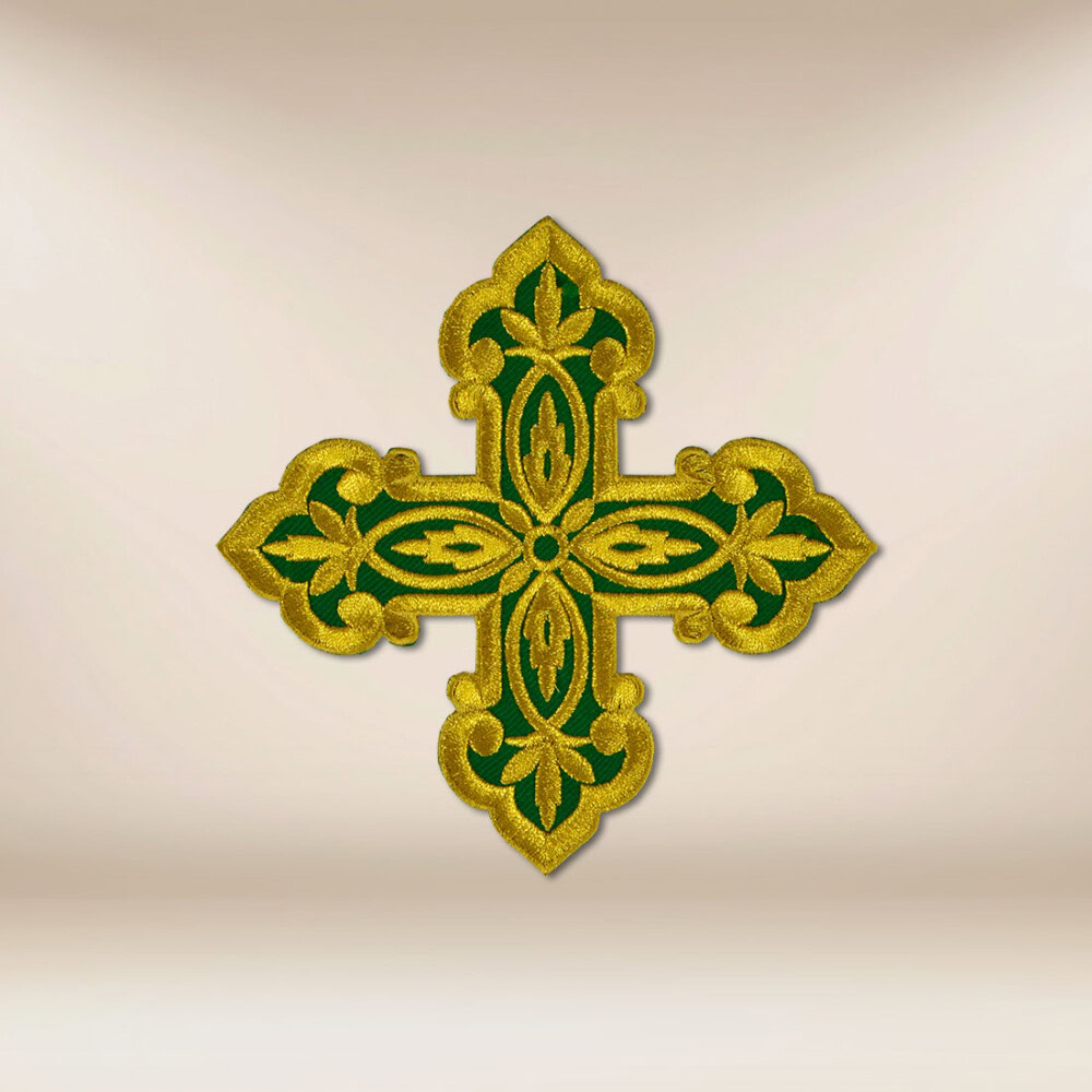 Aplicação bordada cruz