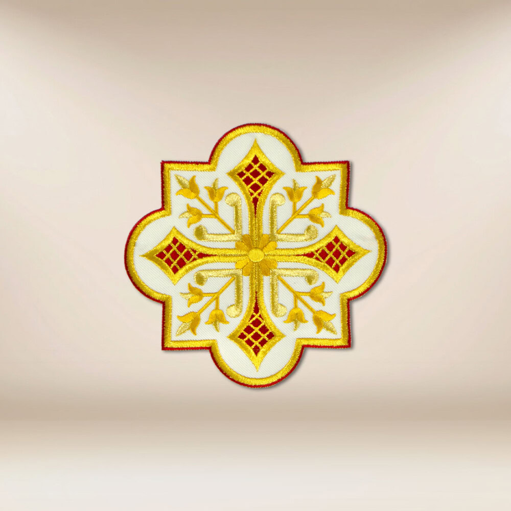 aplicação bordada cruz