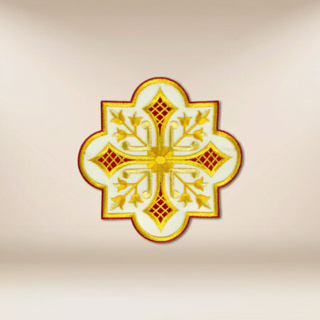 aplicação bordada cruz