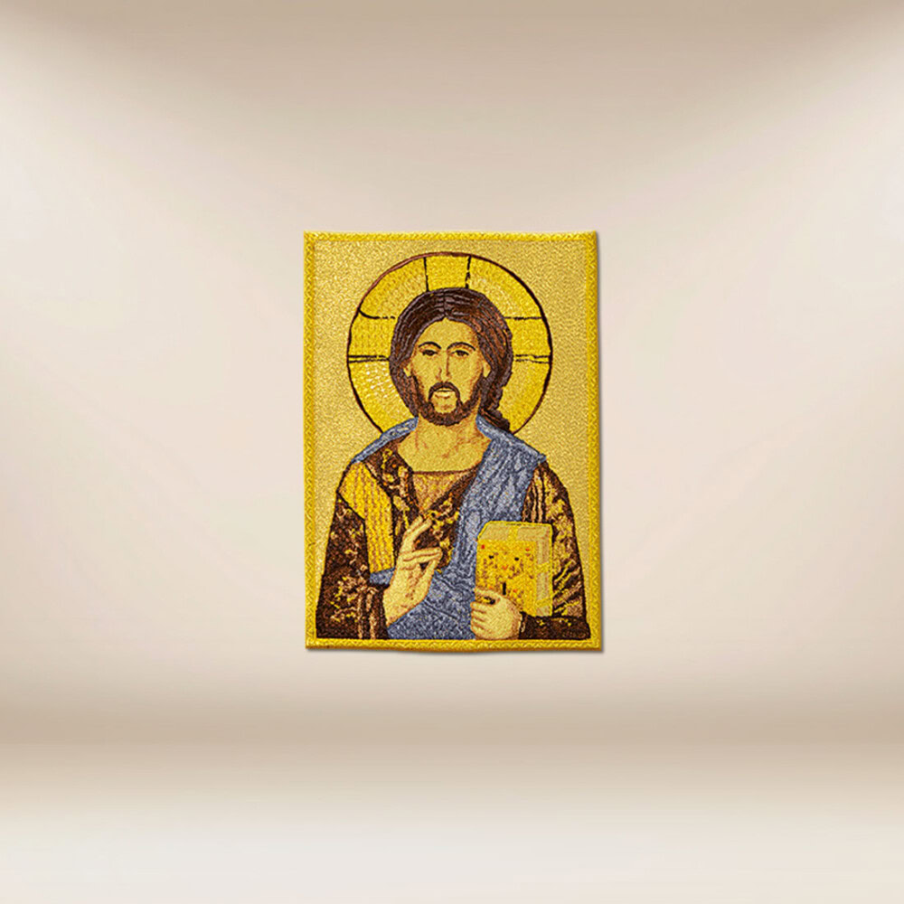 aplicação bordada Jesus Pantocrator