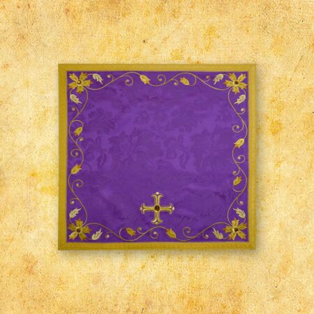 Véu para cálice roxo bordado