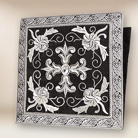bolsa corporal bordada preta