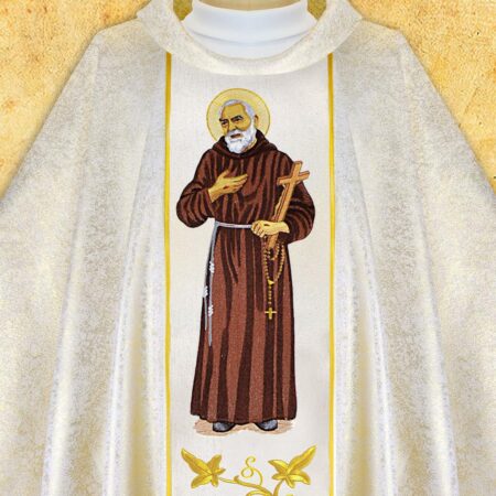 Casula bordada São Padre Pio