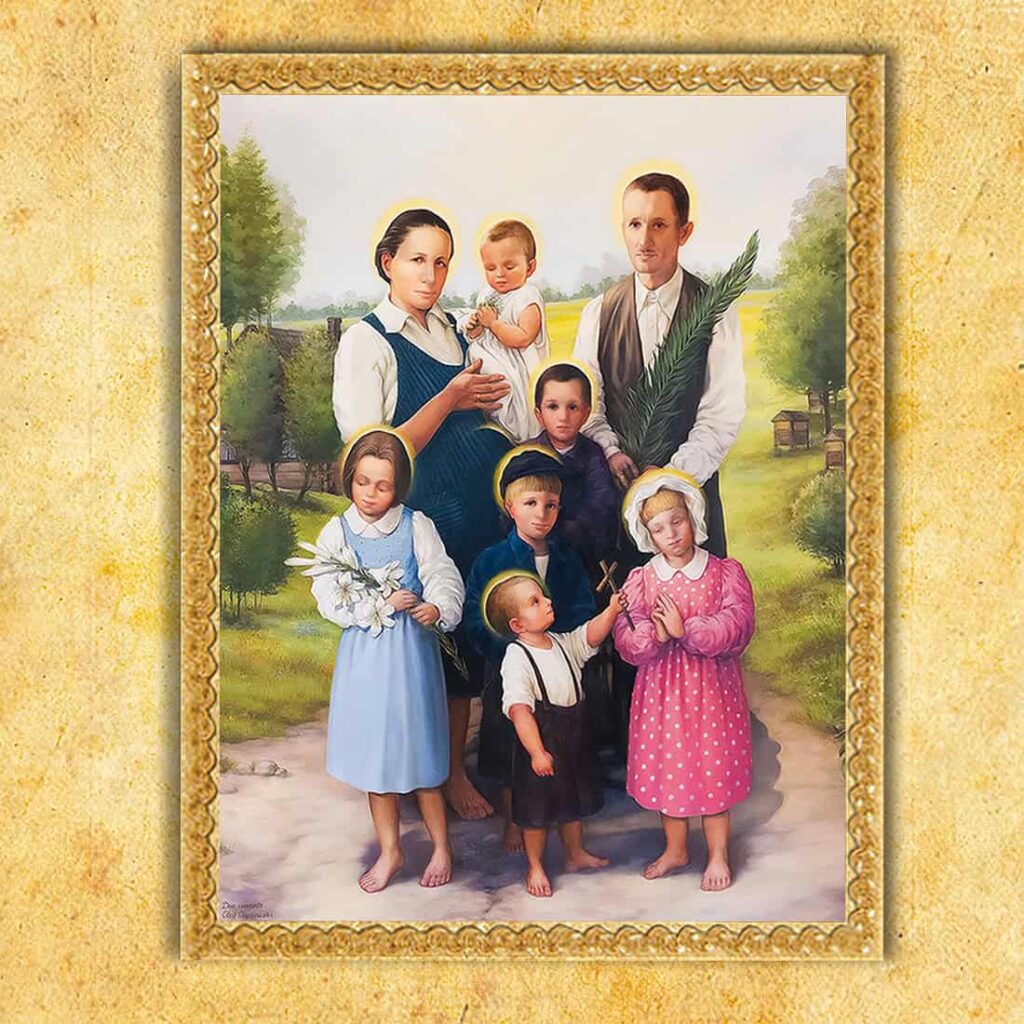Imagem em tecido Família Ulmów