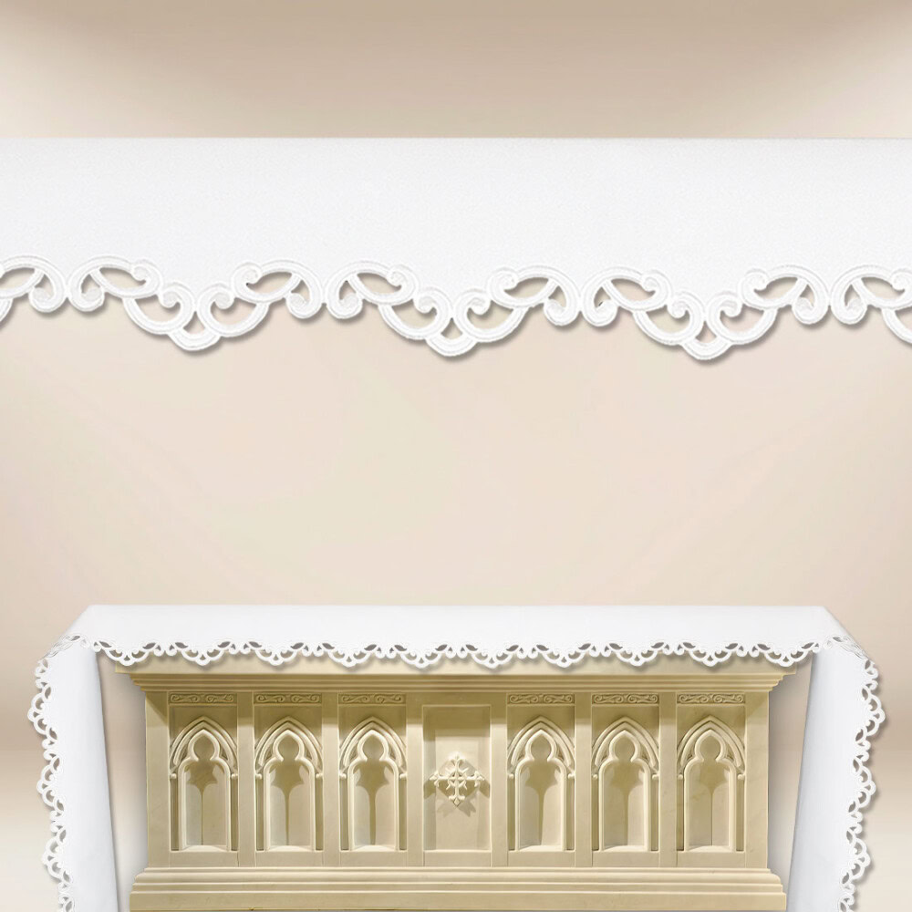 Toalha de altar bordada