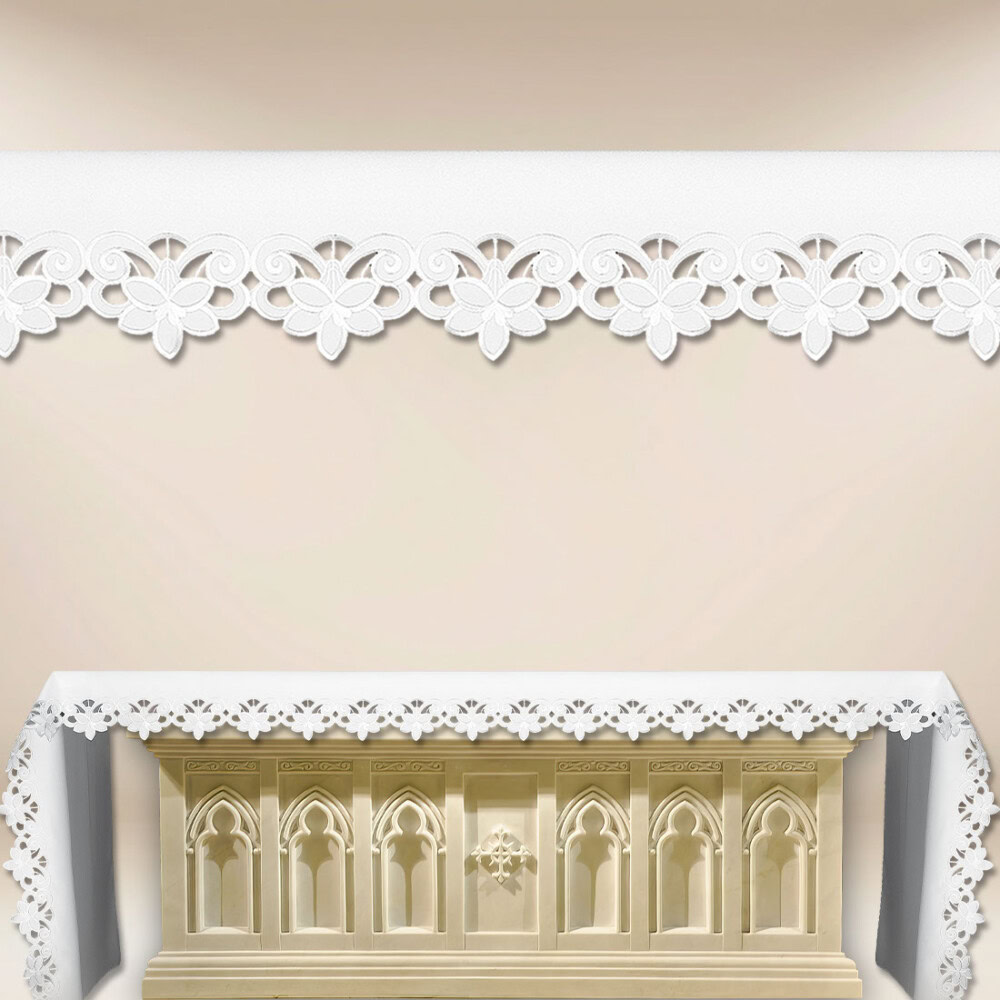 Toalha de altar bordada