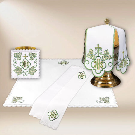 Conjunto de alfaias do cálice IHS Verde