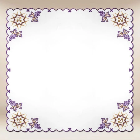 Cobertura bordada quaresmal 95×95