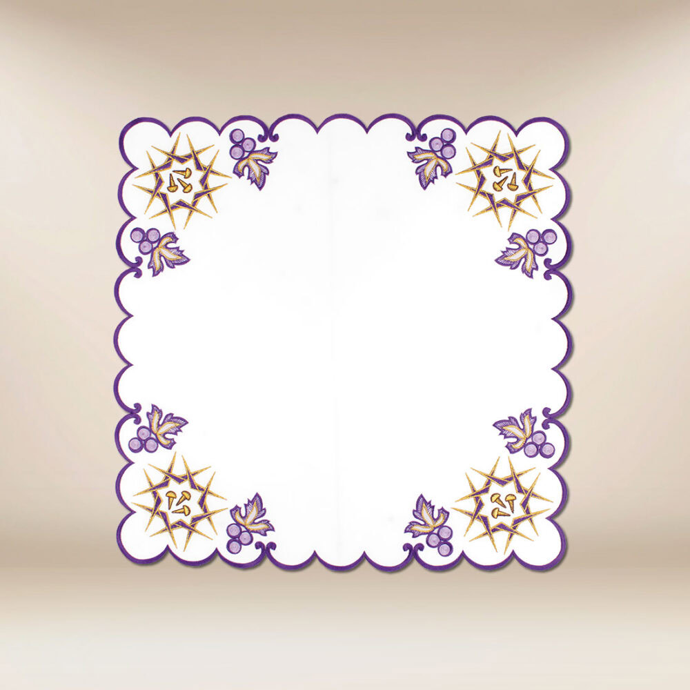 Cobertura bordada quaresmal 45×45