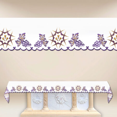 Toalha de altar bordada quaresmal