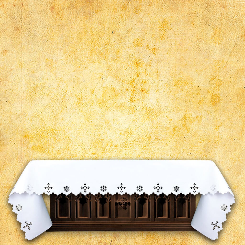 Toalha de altar vazada