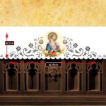 Toalha de altar vazada com a imagem foto