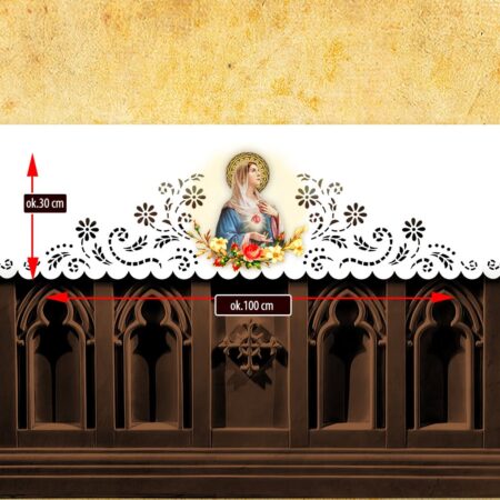 Toalha de altar vazada com a imagem foto