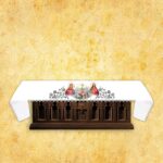 Toalha de altar vazada com imagem foto