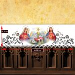 Toalha de altar vazada com imagem foto