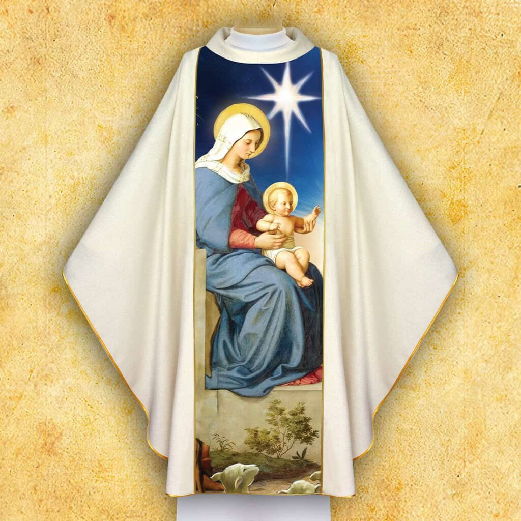 Casula impressa para o Natal