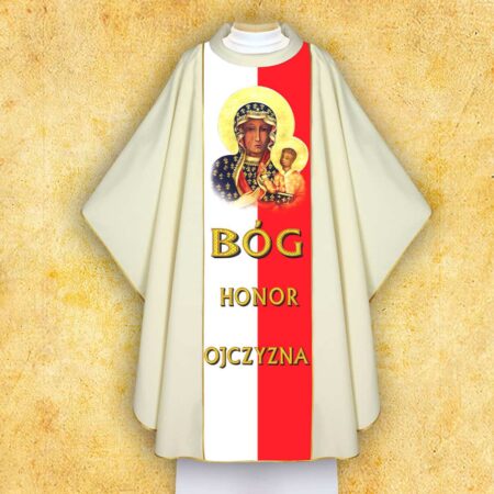 Casula impressa patriótica "Mãe de Deus de Czestochowa"