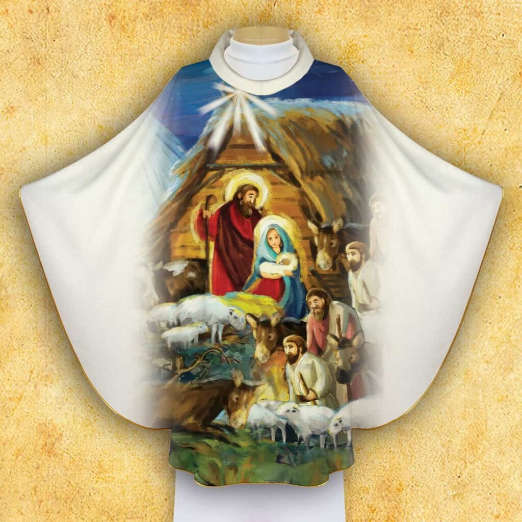 Casula impressa para o Natal